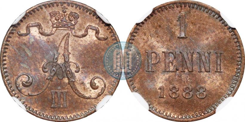 Фото 1 пенни 1888 года  