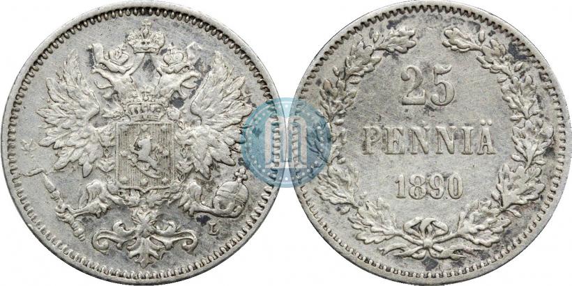 Picture 25 pennia 1890 year L 