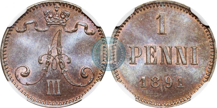 Фото 1 пенни 1891 года  
