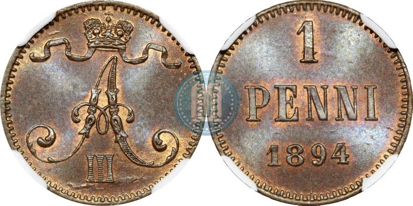 Фото 1 пенни 1894 года  