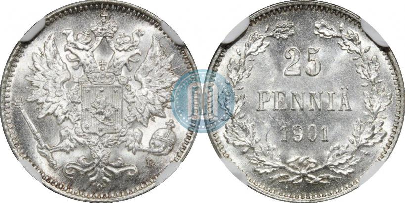 Фото 25 пенни 1901 года L 