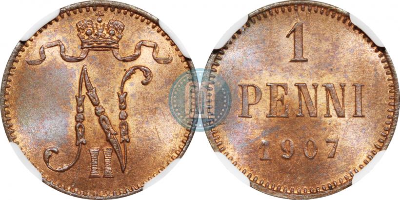 Фото 1 пенни 1907 года  