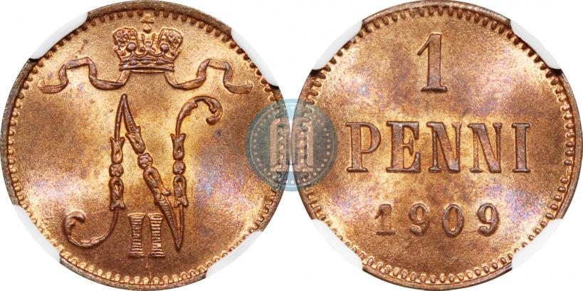 Фото 1 пенни 1909 года  