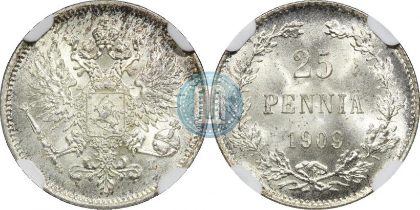 Picture 25 pennia 1909 year L 