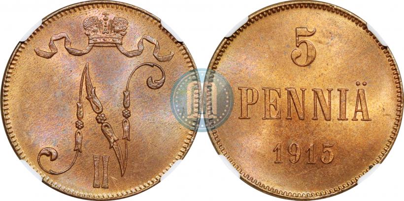 Фото 5 пенни 1915 года  