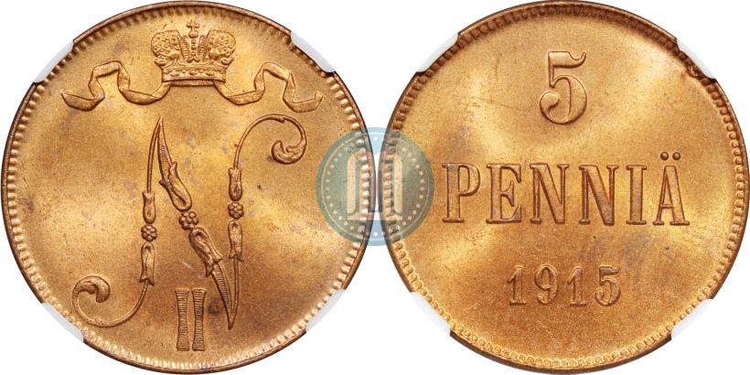 Фото 5 пенни 1915 года  