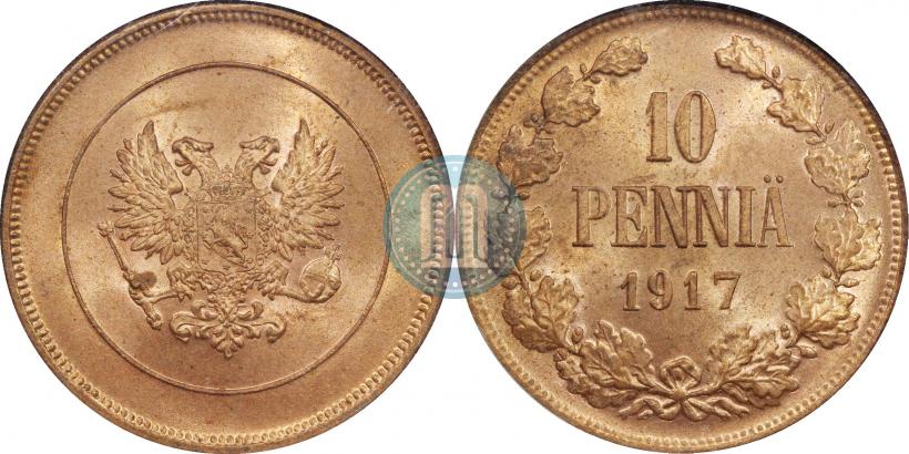 Picture 10 pennia 1917 year  