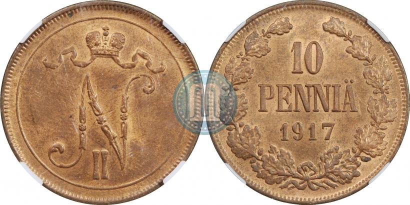 Picture 10 pennia 1917 year  