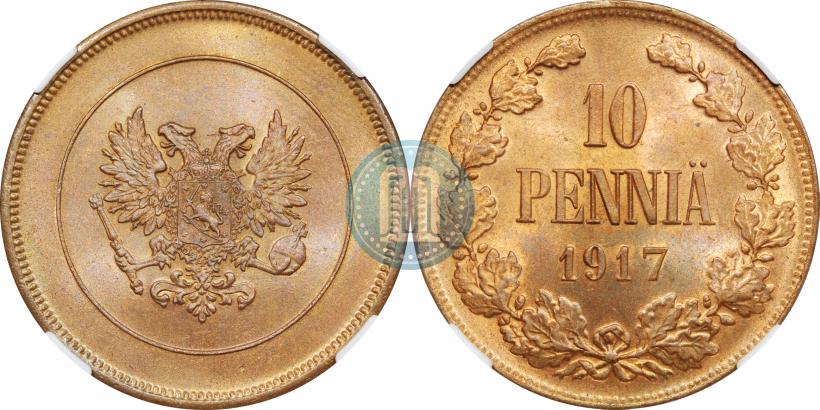 Picture 10 pennia 1917 year  