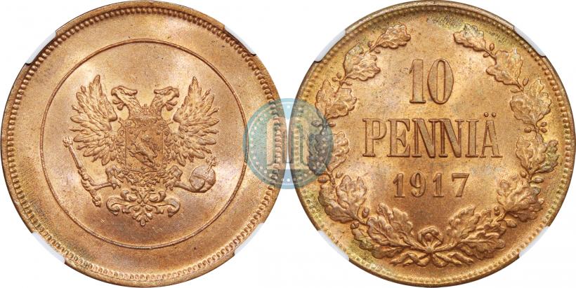 Picture 10 pennia 1917 year  