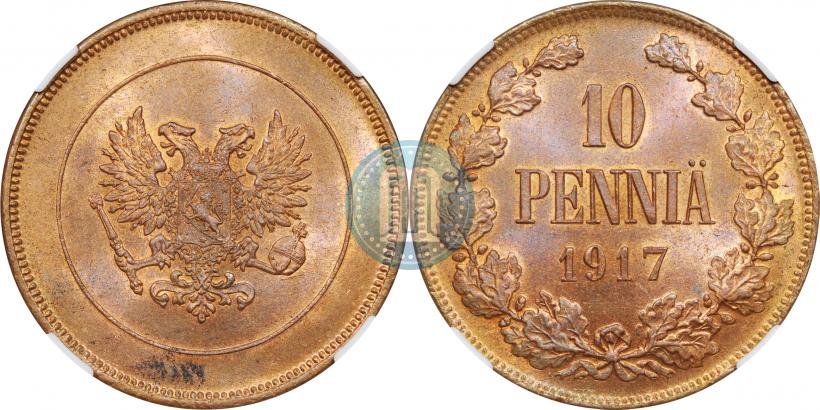 Picture 10 pennia 1917 year  