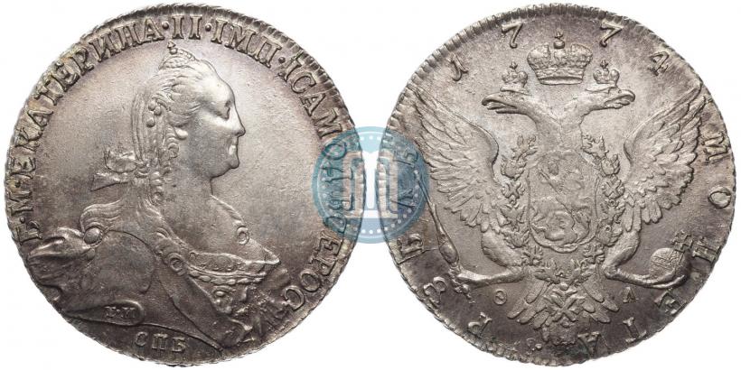 Picture 1 rouble 1774 year СПБ-ФЛ 
