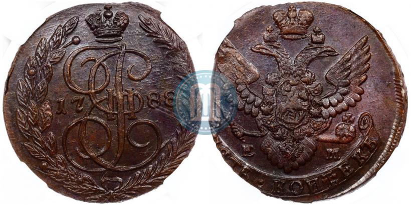 Picture 5 kopecks 1788 year ЕМ 