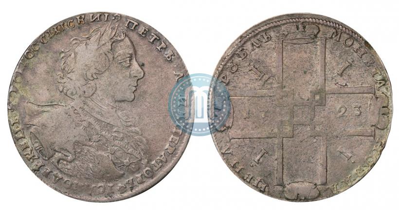 Picture 1 rouble 1723 year OK "Portrait with ermine mantle"