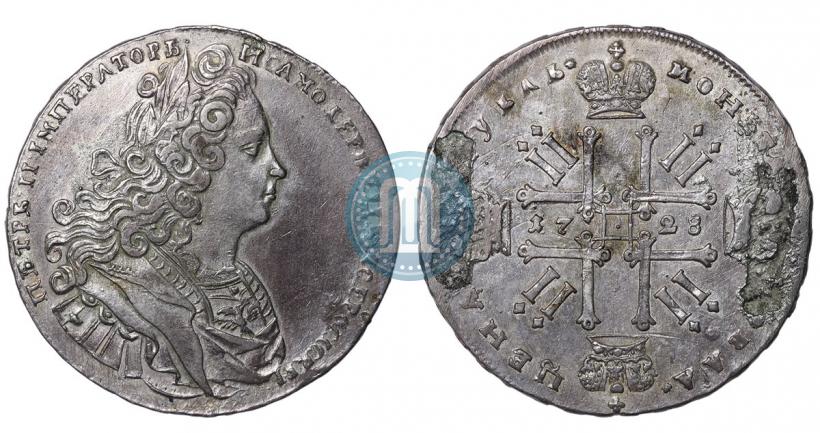 Picture 1 rouble 1728 year  "Type of 1727"