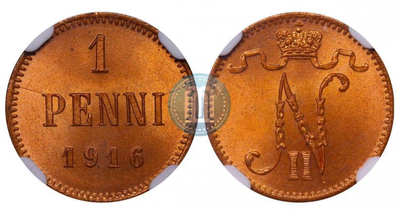 Фото 1 пенни 1916 года  