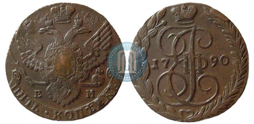 Фото 5 копеек 1790 года ЕМ 