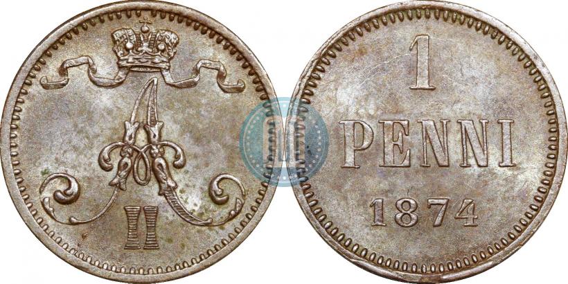 Picture 1 penni 1874 year  