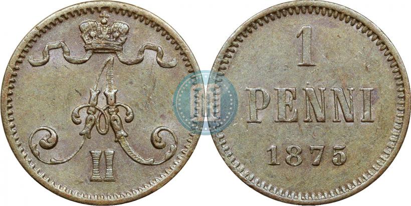 Picture 1 penni 1875 year  