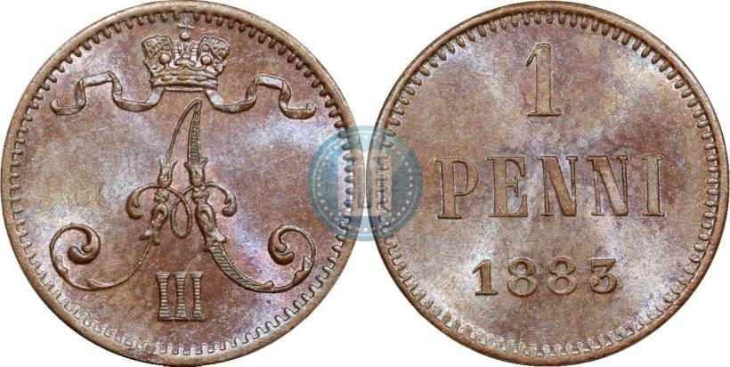 Фото 1 пенни 1883 года  