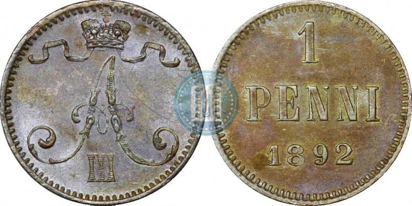 Фото 1 пенни 1892 года  