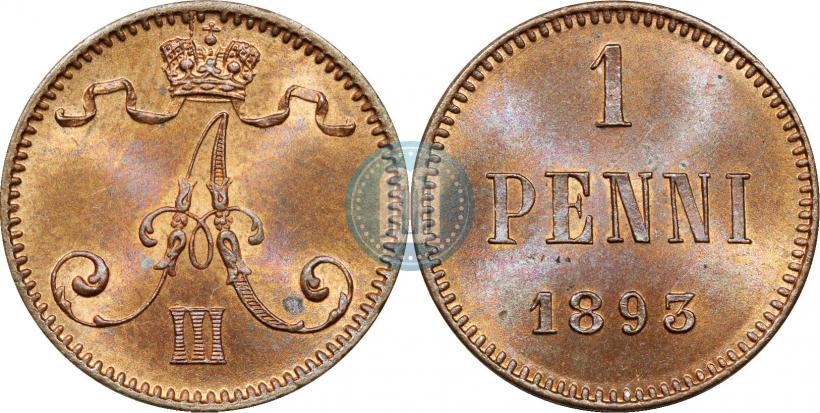 Фото 1 пенни 1893 года  