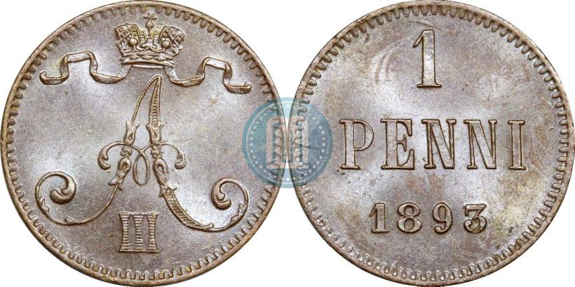 Фото 1 пенни 1893 года  