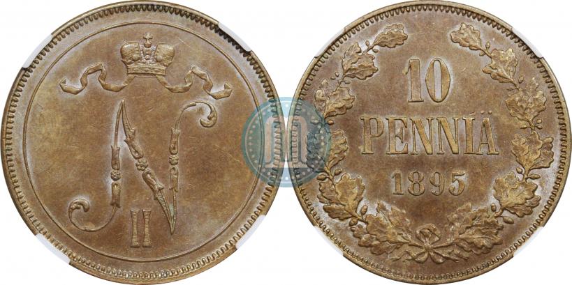 Фото 10 пенни 1895 года  