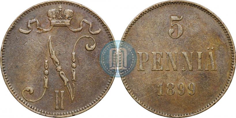 Фото 5 пенни 1899 года  