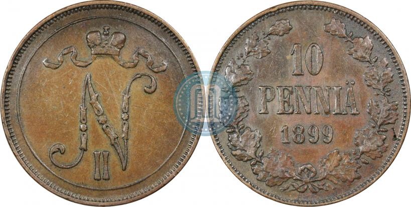 Фото 10 пенни 1899 года  