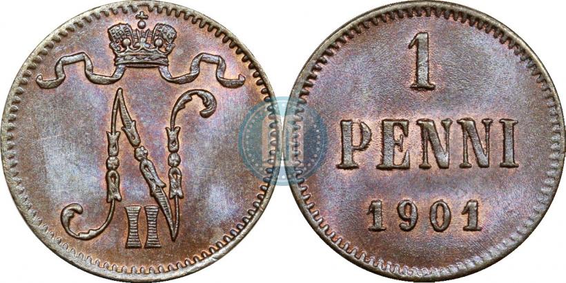 Фото 1 пенни 1901 года  