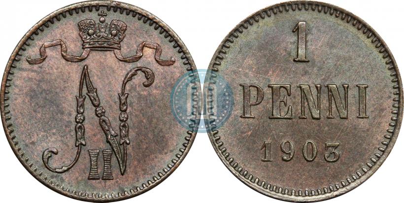 Фото 1 пенни 1903 года  