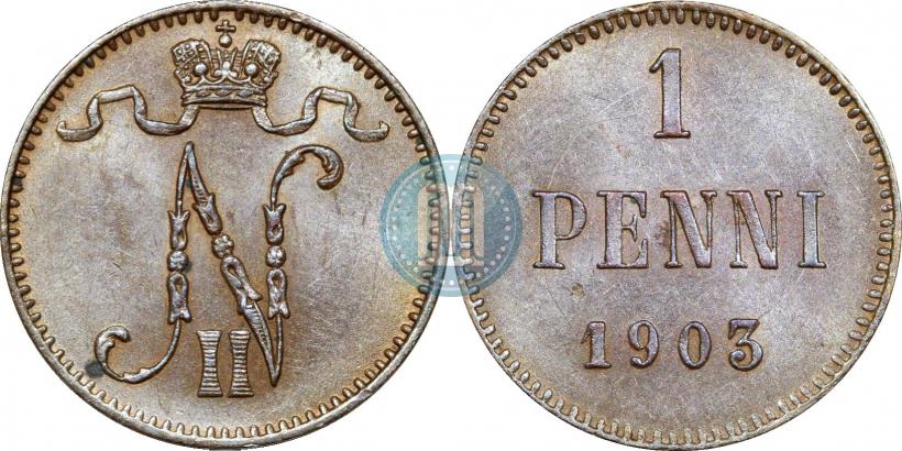 Фото 1 пенни 1903 года  