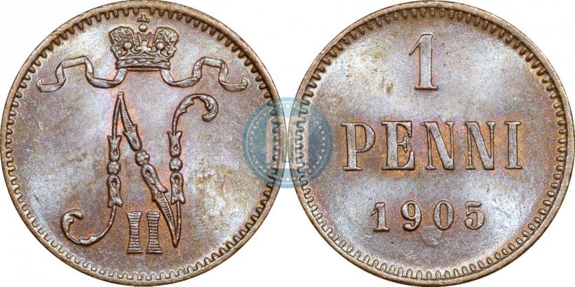 Фото 1 пенни 1905 года  