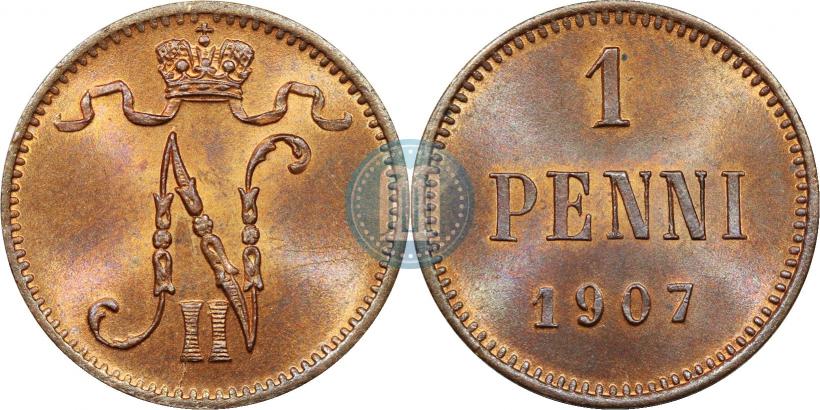Фото 1 пенни 1907 года  