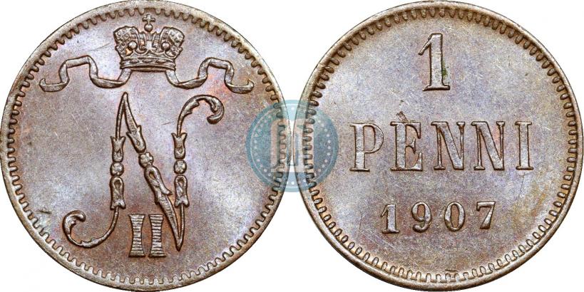 Фото 1 пенни 1907 года  
