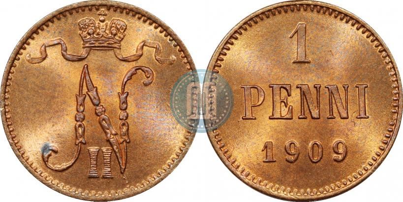 Picture 1 penni 1909 year  
