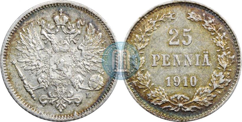 Picture 25 pennia 1910 year L 