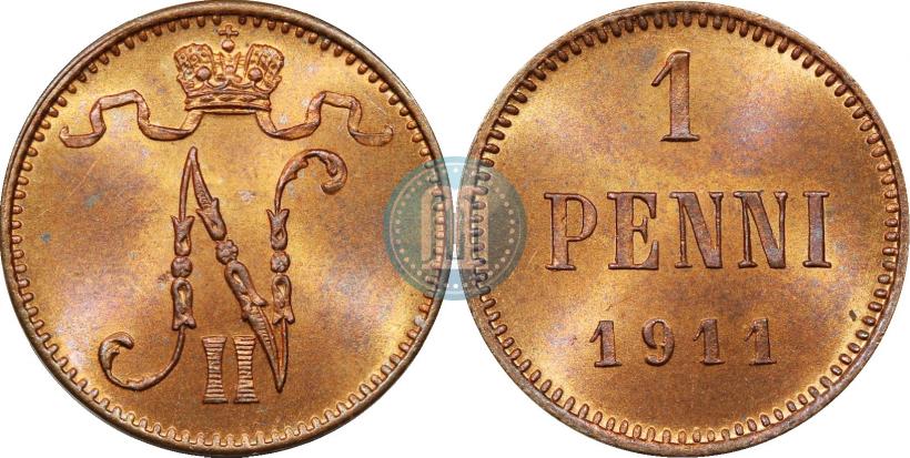 Фото 1 пенни 1911 года  
