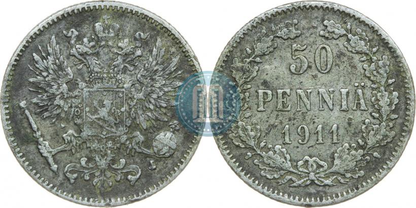 Фото 50 пенни 1911 года L 