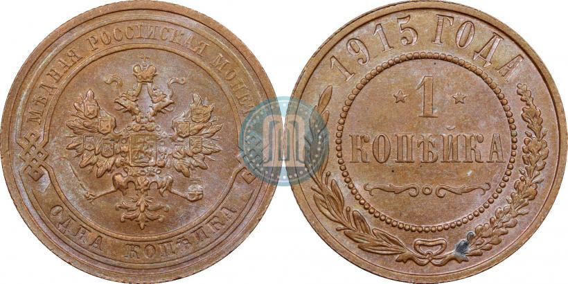 Picture 1 kopeck 1915 year  