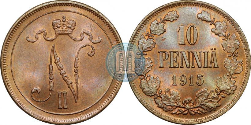 Фото 10 пенни 1915 года  