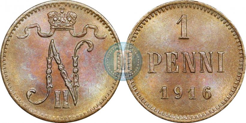 Фото 1 пенни 1916 года  