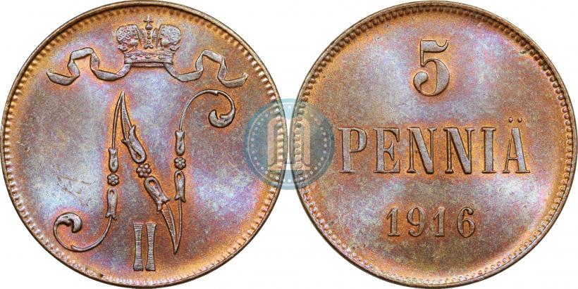Фото 5 пенни 1916 года  