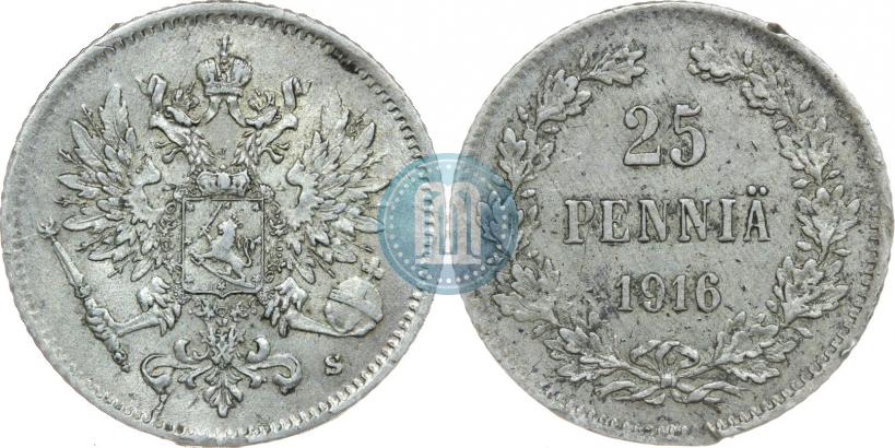 Фото 25 пенни 1916 года S 