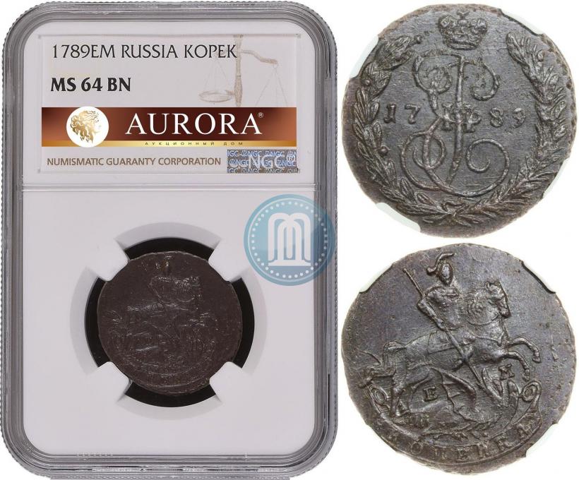 Фото 1 копейка 1789 года ЕМ 