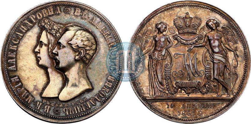 Picture 1 rouble 1841 year СПБ-НГ "In the memory of the wedding of the crown prince"