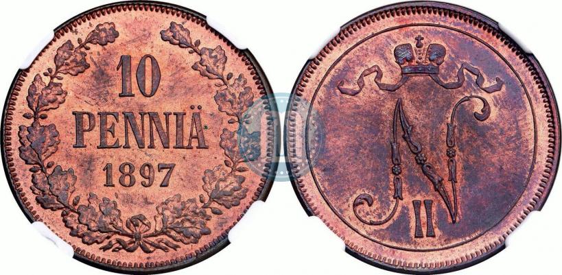 Фото 10 пенни 1897 года  