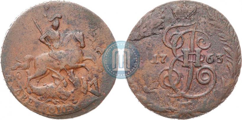 Фото 2 копейки 1763 года СПМ 