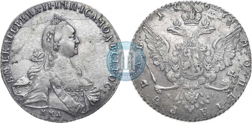 Фото 1 рубль 1767 года ММД-EI 